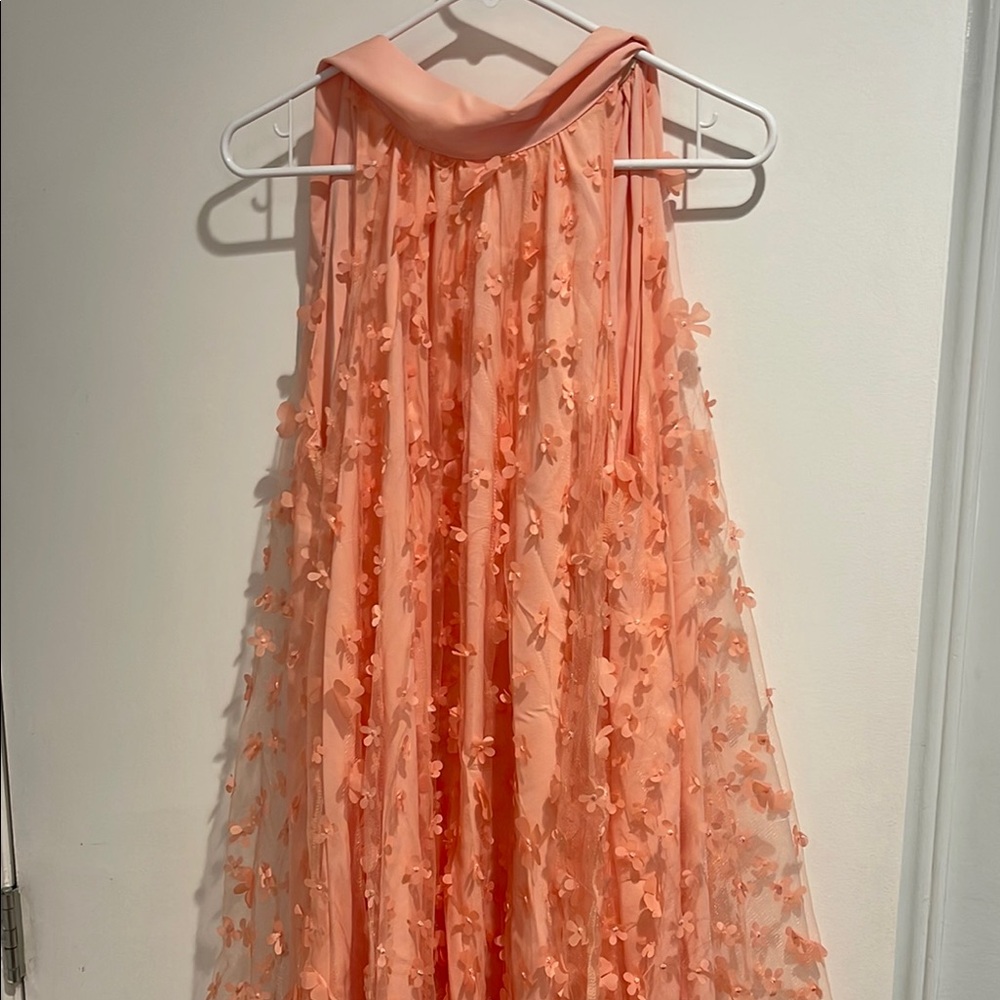 Entro Orange Sleeveless Cowl Neck Sundress
